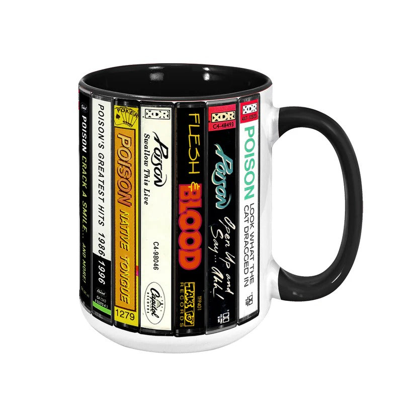 Poison Albums Cassette Retro Collection Accent Mug