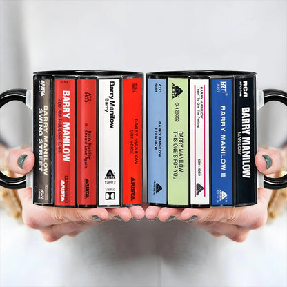 Barry Manilow Albums Cassette Retro Collection Accent Mug