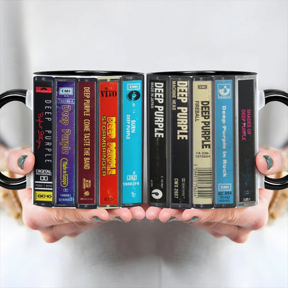 Deep Purple Albums Cassette Retro Collection Accent Mug