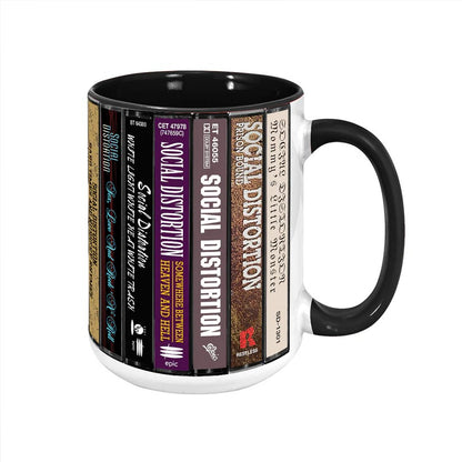 Social Distortion Albums Cassette Collection Retro Accent Mug