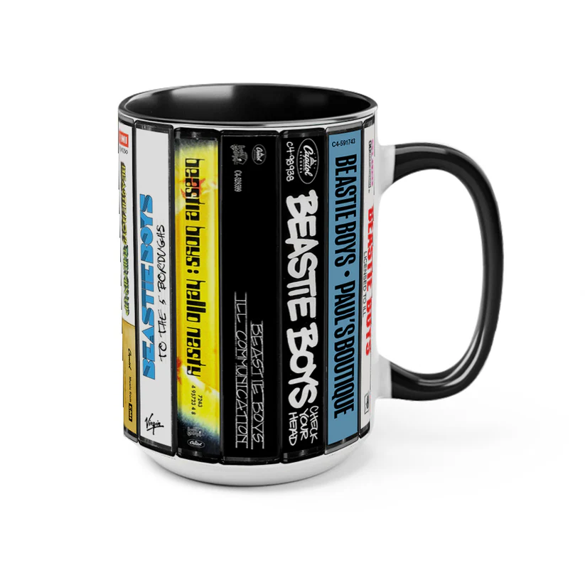 Beastie Boys Albums Cassette Collection Retro Accent Mug