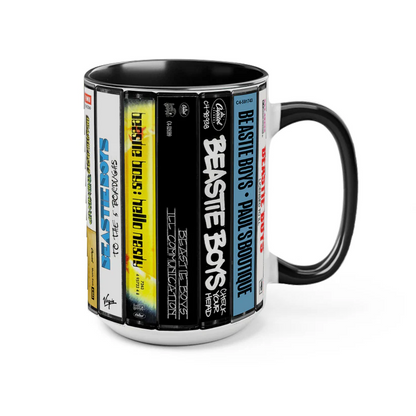 Beastie Boys Albums Cassette Collection Retro Accent Mug