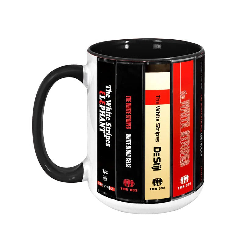 The White Stripes Albums Cassette Collection Retro Accent Mug