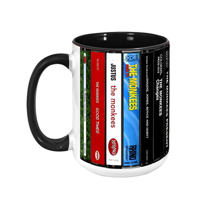 The Monkees Albums Cassette Collection Retro Accent Mug