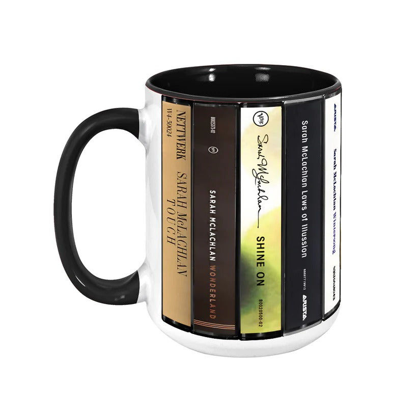 Sarah McLachlan Albums Cassette Collection Retro Accent Mug