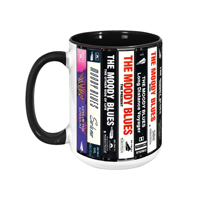The Moody Blues Albums Cassette Collection Retro Accent Mug
