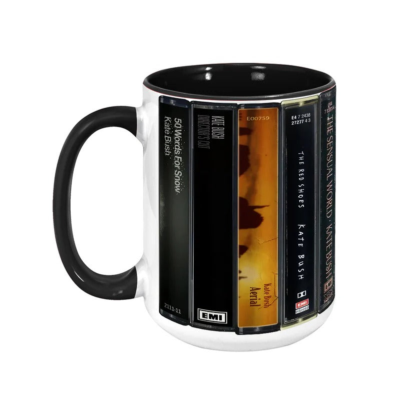 Kate Bush Albums Cassette Retro Collection Accent Mug
