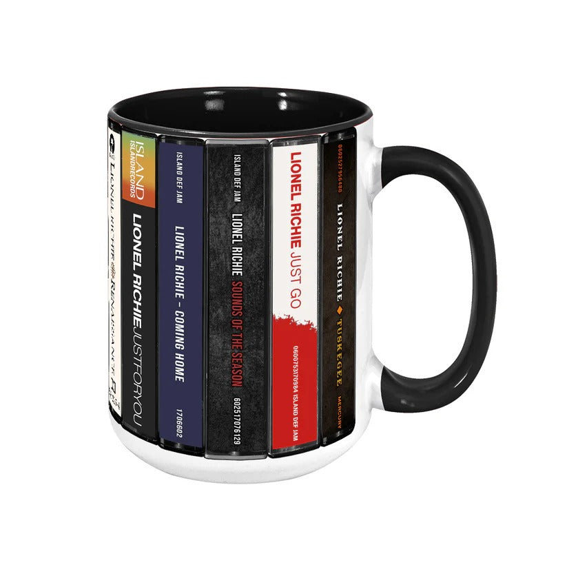 Lionel Richie Albums Cassette Collection Retro Accent Mug