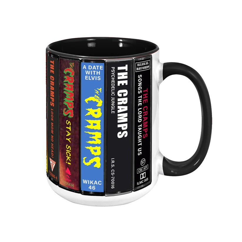 The Cramps Albums Cassette Collection Retro Accent Mug
