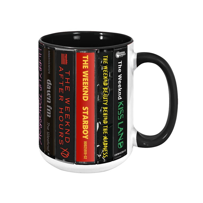 The Weeknd Albums Cassette Collection Retro Accent Mug