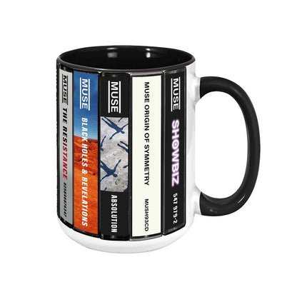 Muse Albums Cassette Collection Retro Accent Mug