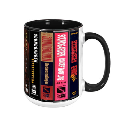 Soundgarden Albums Cassette Collection Retro Accent Mugs