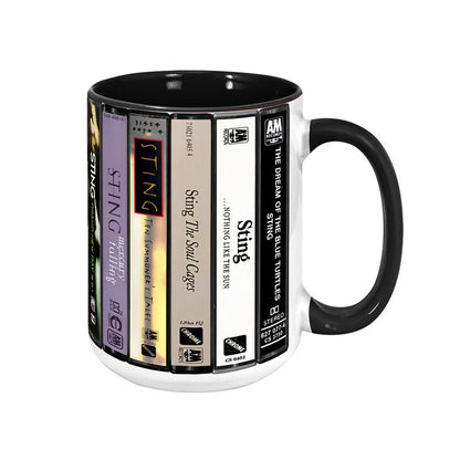 Sting Albums Cassette Collection Retro Accent Mugs