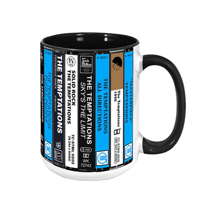 The Temptations Albums Cassette Collection Retro Accent Mug