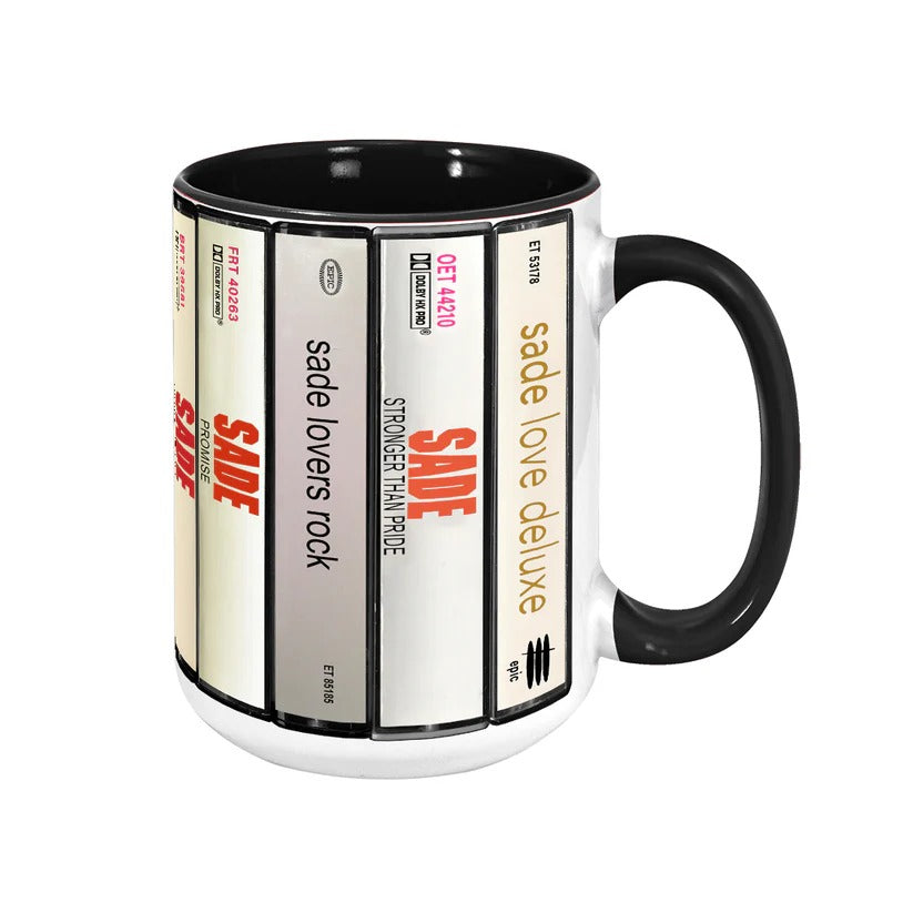 Sade Albums Cassette Collection Retro Accent Mug