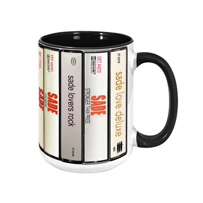 Sade Albums Cassette Collection Retro Accent Mug