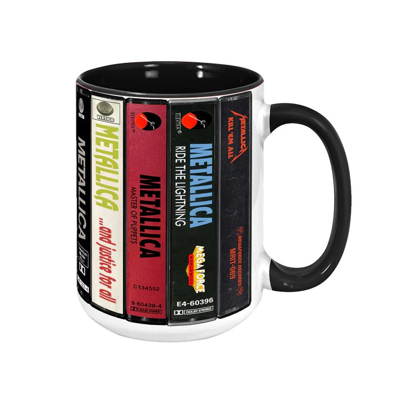 Metallica Albums Cassette Collection Retro Accent Mug