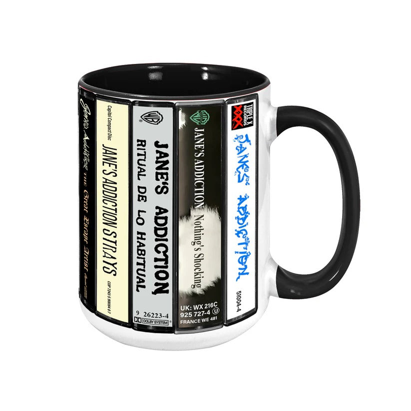 Jane's Addiction Albums Cassette Collection Retro Accent Mug