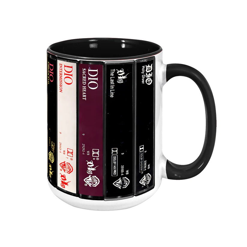 Dio Albums Cassette Collection Retro Accent Mug