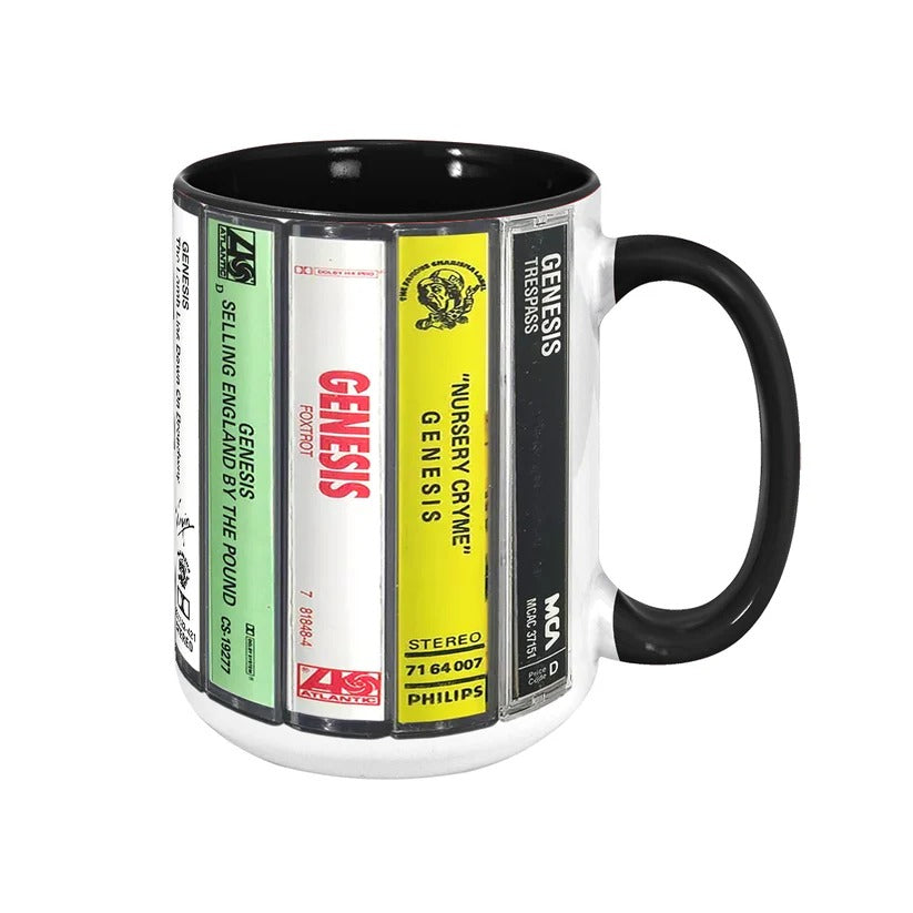 Genesis Albums Cassette Collection Retro Accent Mug