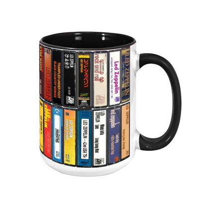 Led Zeppelin Albums Cassette Retro Collection Accent Mug