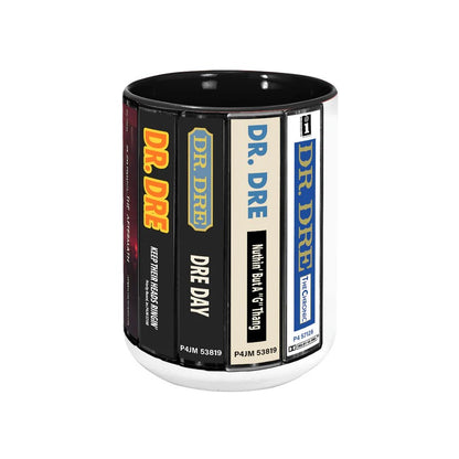 Dr. Dre Albums Cassette Collection Retro Accent Mug