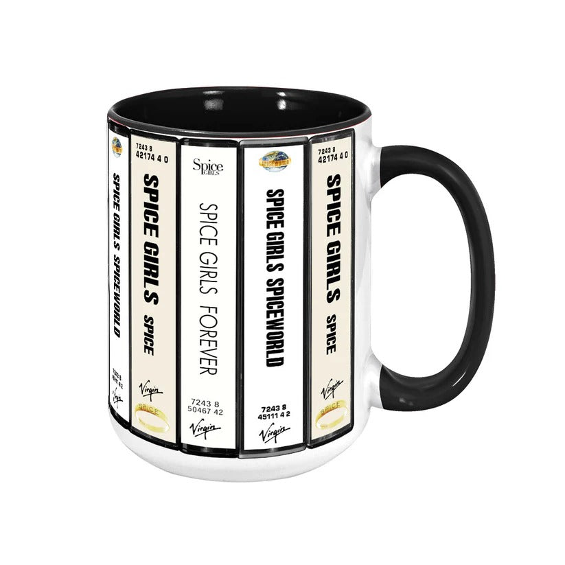 Spice Girls Albums Cassette Collection Retro Accent Mug