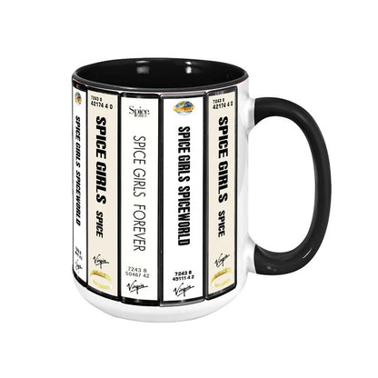 Spice Girls Albums Cassette Collection Retro Accent Mug