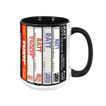 Ratt Albums Cassette Collection Retro Accent Mug