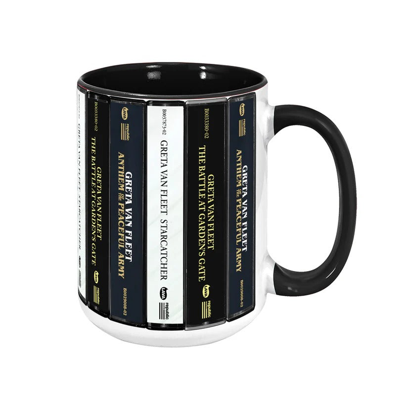 Greta Van Fleet Albums Cassette Collection Retro Accent Mug