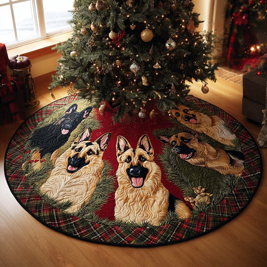 Faithful Holiday Quilted Christmas Tree Skirt