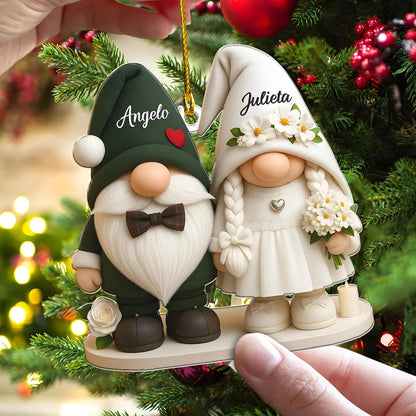 Personalized Gnome Wedding Ornament