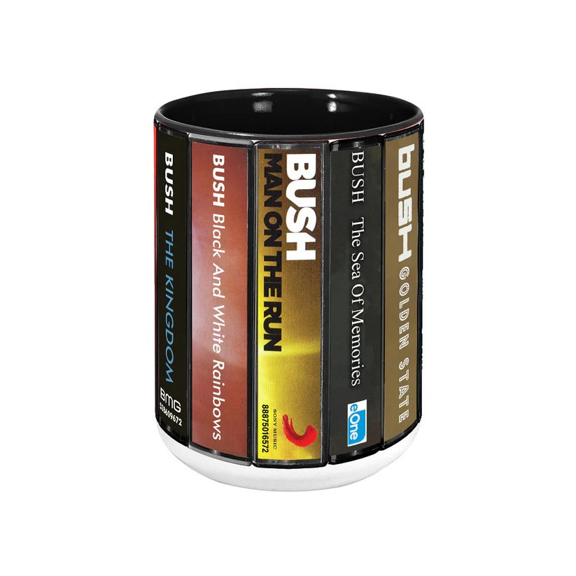 Bush Albums Cassette Collection Retro Accent Mug