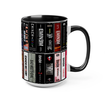 Eminem Albums Cassette Collection Retro Accent Mug
