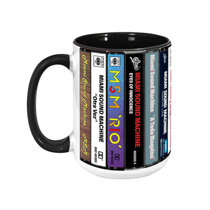 Miami Sound Machine Albums Cassette Collection Retro Accent Mug
