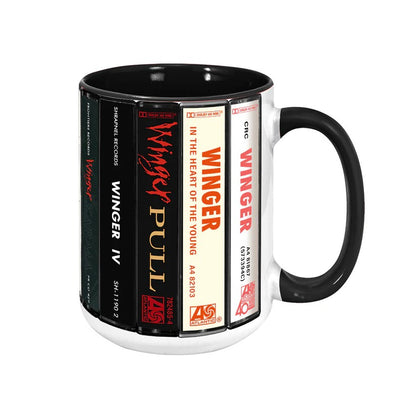 Winger Albums Cassette Collection Retro Accent Mug