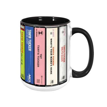 Tanya Tucker Albums Cassette Retro Collection Accent Mug