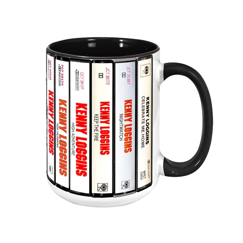 Kenny Loggins Albums Cassette Collection Retro Accent Mug