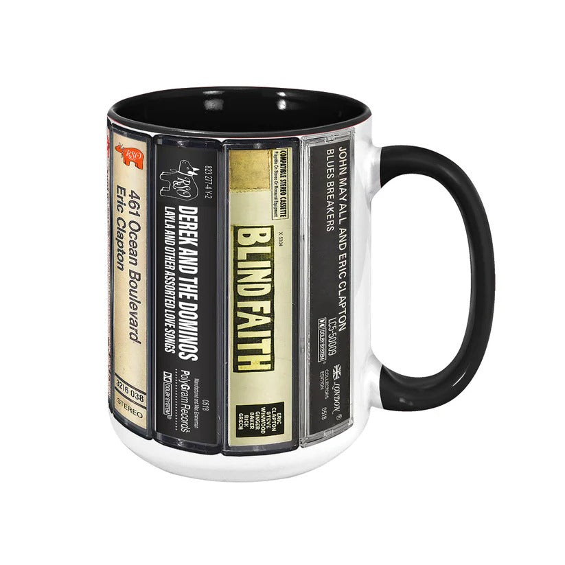 Eric Clapton Albums Cassette Retro Collection Accent Mug