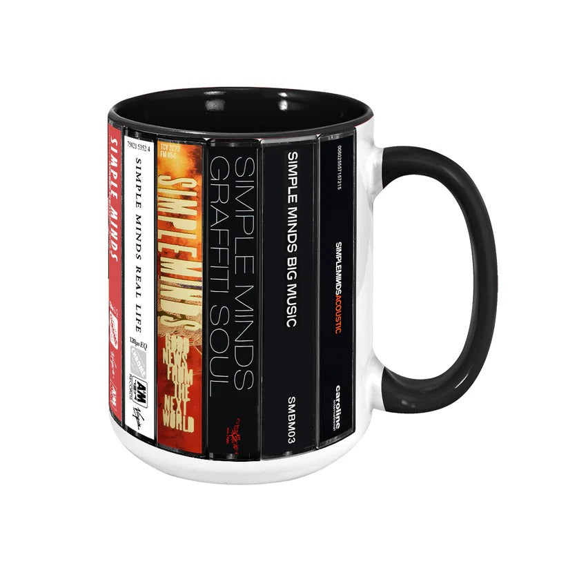Simple Minds Albums Cassette Collection Retro Accent Mug