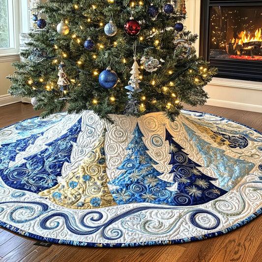 Evergreen Dreams Quilted Christmas Tree Skirt