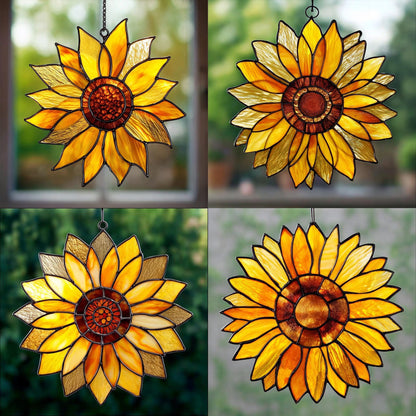 Sunflower Acrylic Window, Sunflowers Window Hanging