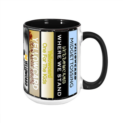 Yellowcard Albums Cassette Collection Retro Accent Mug
