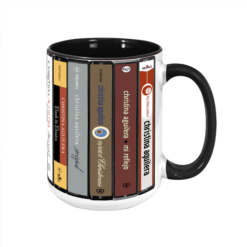 Christina Aguilera Albums Cassette Collection Retro Accent Mug