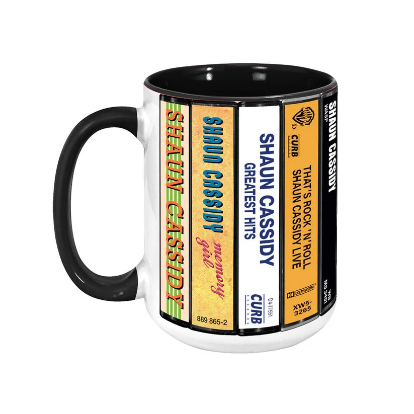 Shaun Cassidy Albums Cassette Collection Retro Accent Mug