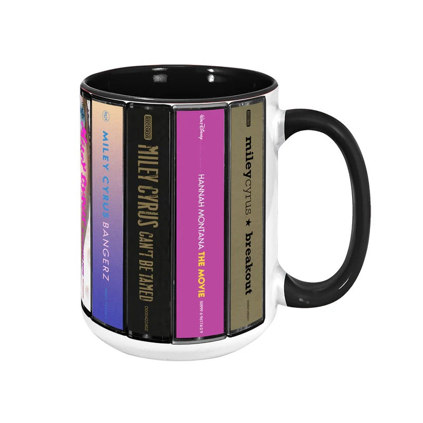 Miley Cyrus Albums Cassette Collection Retro Accent Mug