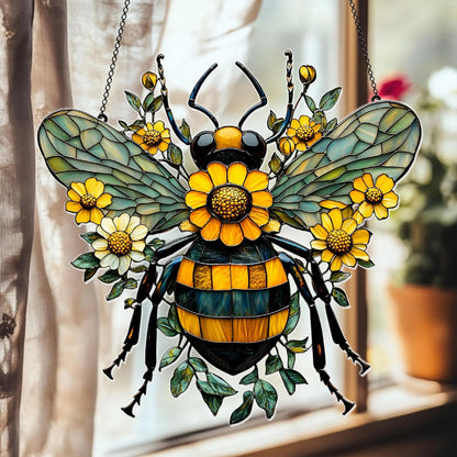 Daisy Bee Acrylic Window, Acrylic Window Hanging