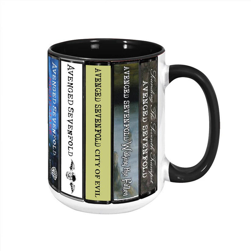 Avenged Sevenfold Albums Cassette Collection Retro Accent Mug