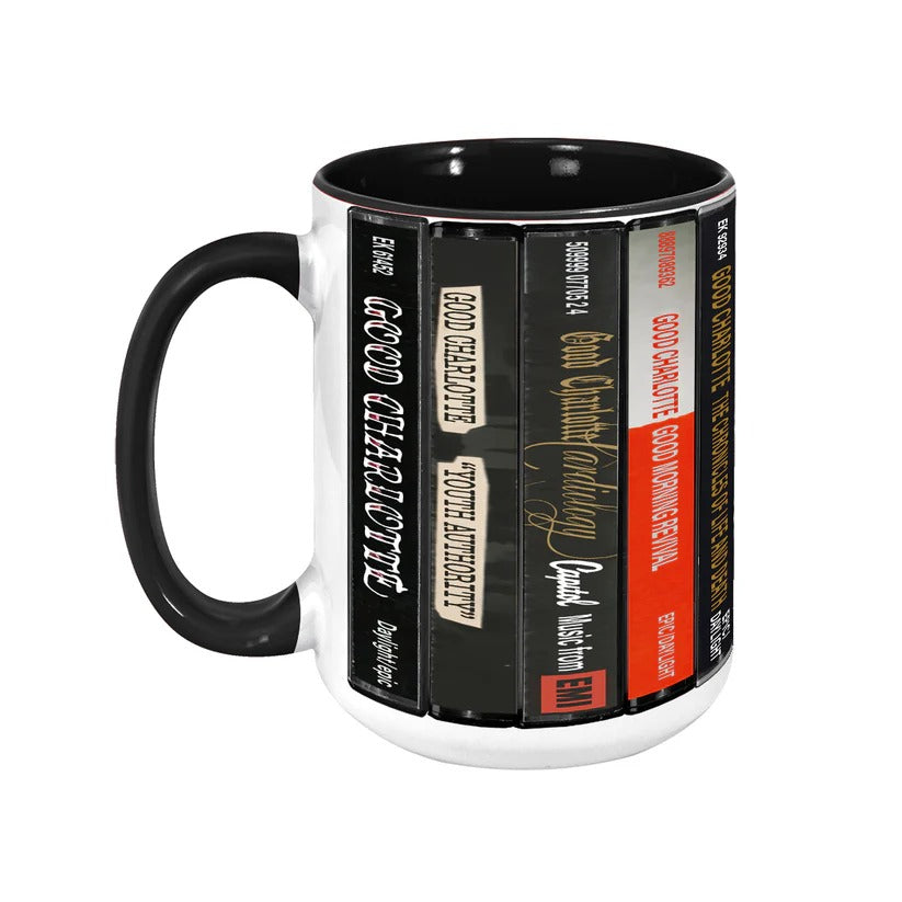 Good Charlotte Albums Cassette Collection Retro Accent Mug