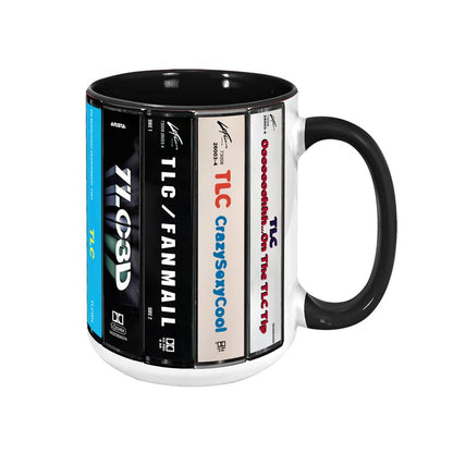TLC Albums Cassette Collection Retro Accent Mug